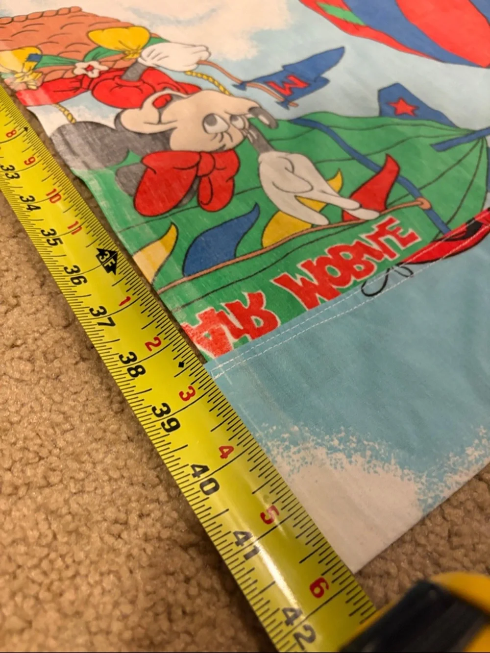 Vintage Disney Classic characters panel valance fabric